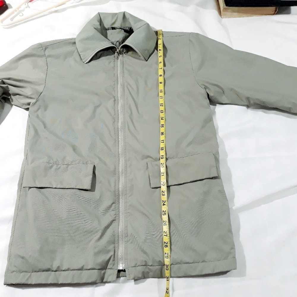 Kristen Blake Light Green Utility Jacket With Fleece Lined Pockets Oversized S - Picture 8 of 10